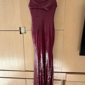 Alex Perry Deep Red Gown
